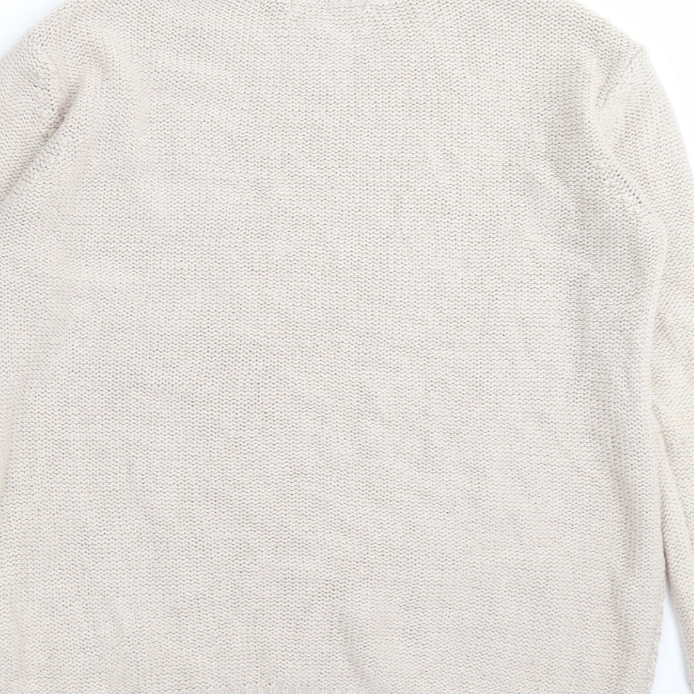 Peacocks Womens Beige  Knit Pullover Jumper Size S