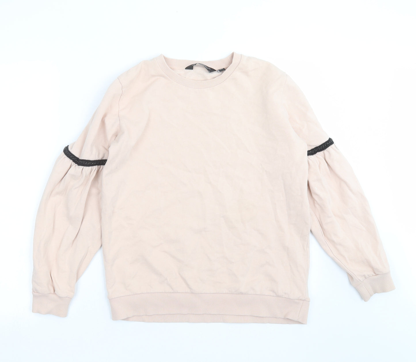 Dorothy Perkins Womens Pink   Pullover Sweatshirt Size 10  - Chain detail