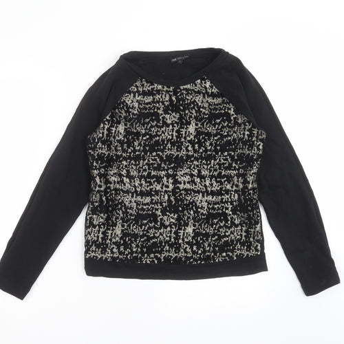 NEXT Womens Black   Pullover Sweatshirt Size 10