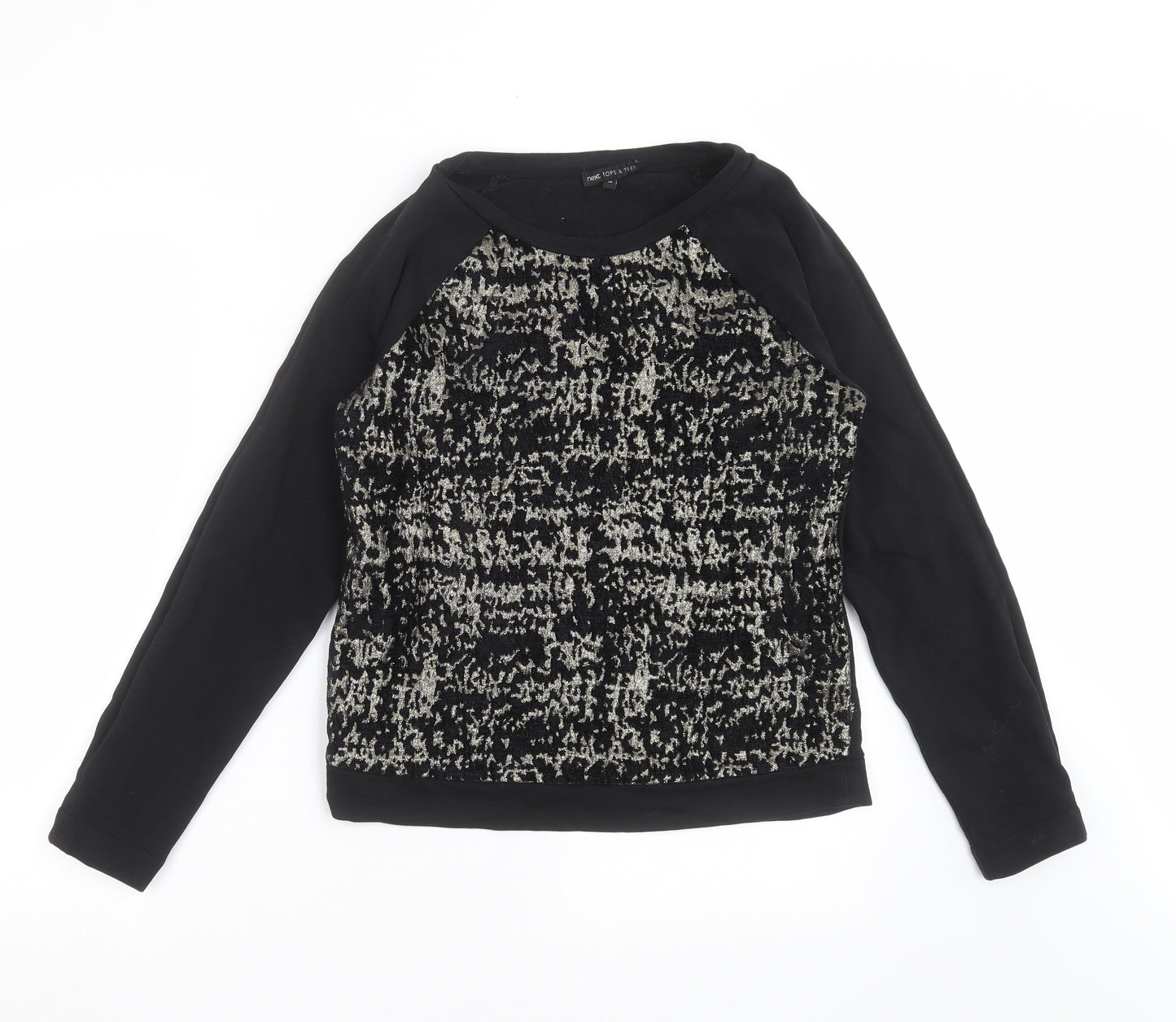 NEXT Womens Black   Pullover Sweatshirt Size 10