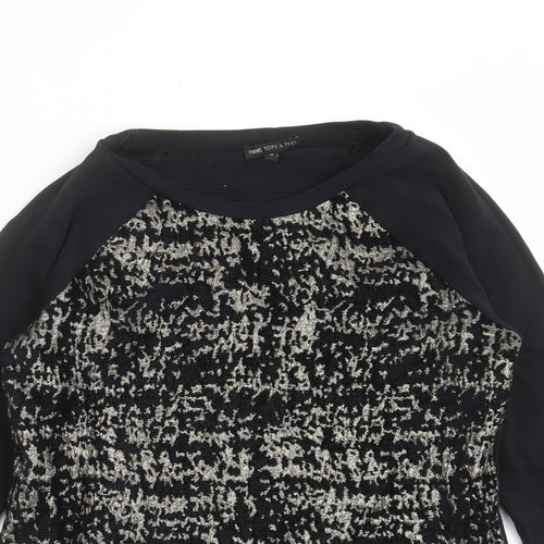 NEXT Womens Black   Pullover Sweatshirt Size 10