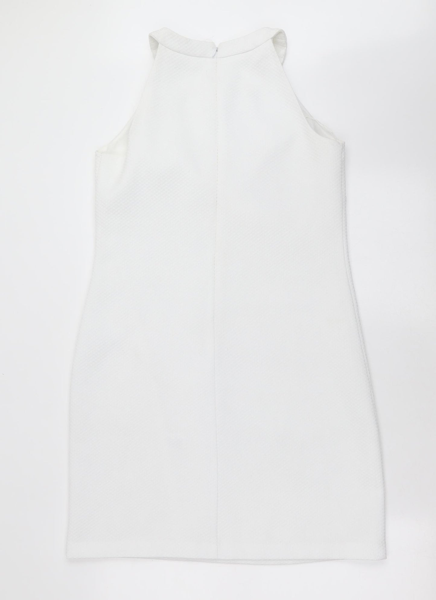 London Times Womens White Check  Shift  Size 6  - beaded