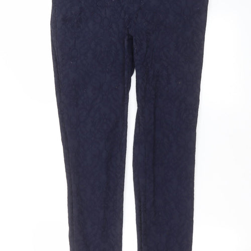 George Womens Blue Floral  Trousers  Size 12 L29 in