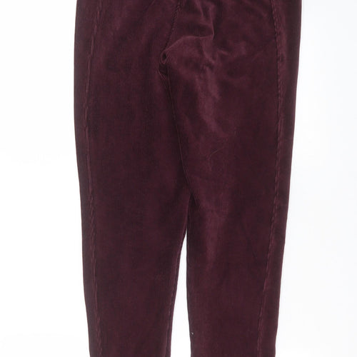 TU Womens Purple  Corduroy Trousers  Size 14 L29 in
