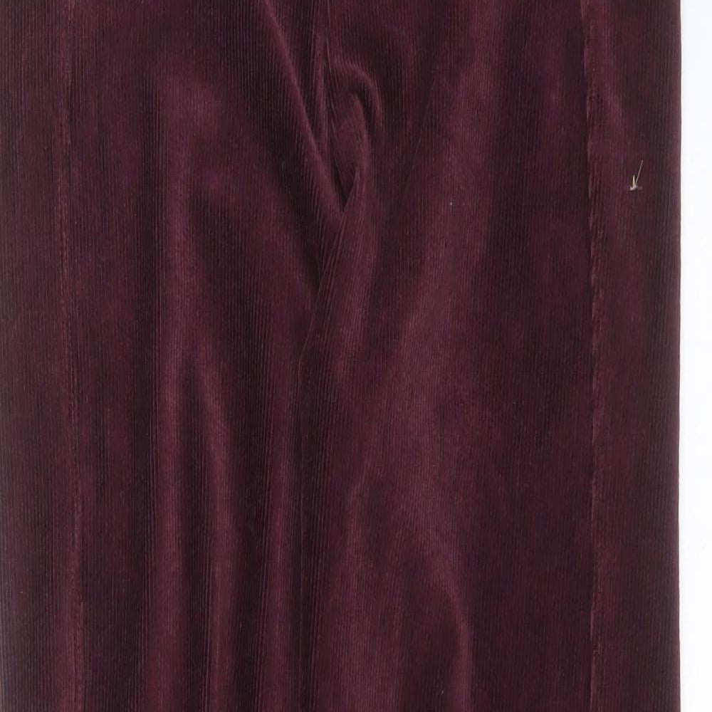 TU Womens Purple  Corduroy Trousers  Size 14 L29 in