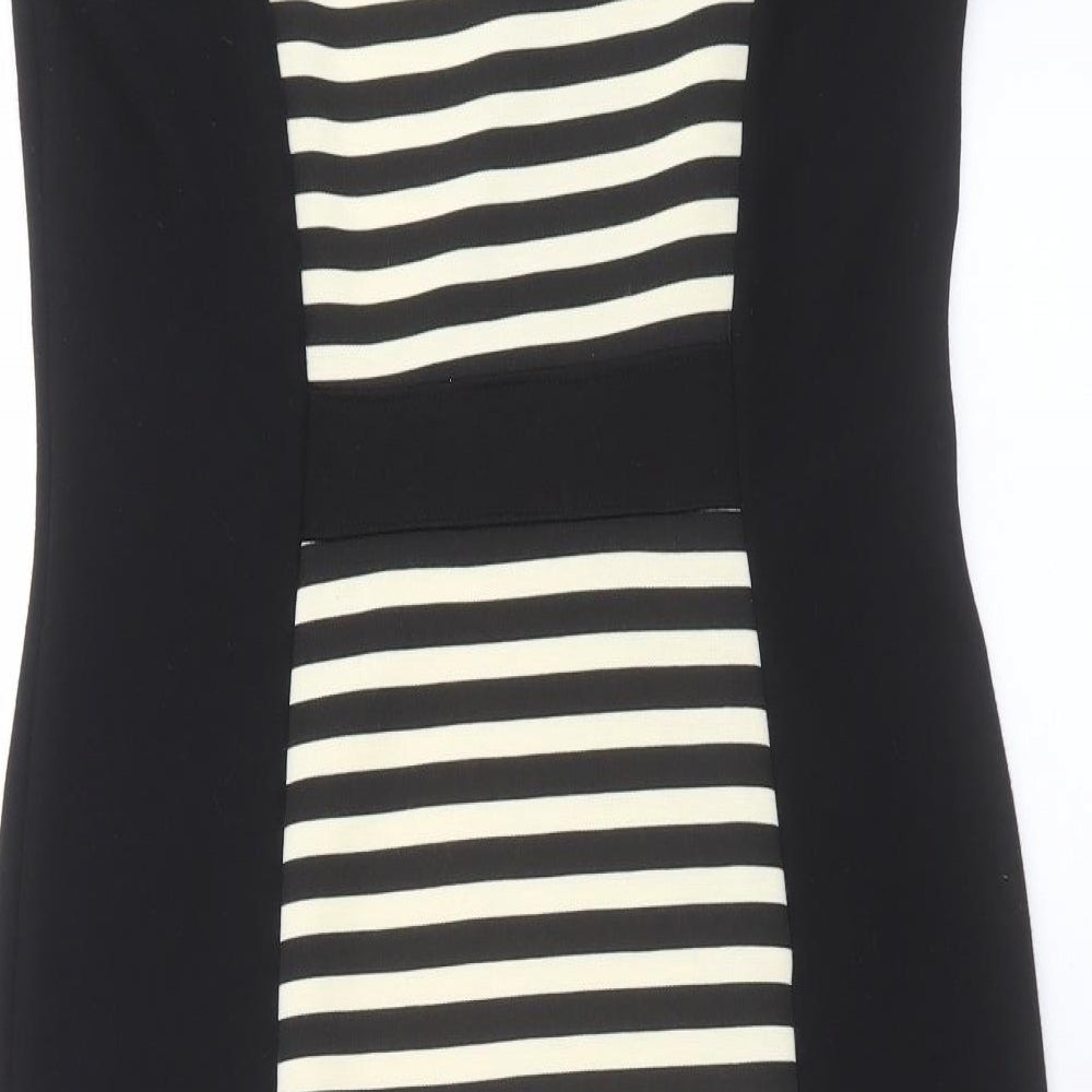 Kaleidoscope Womens Black Striped  Shift  Size 12