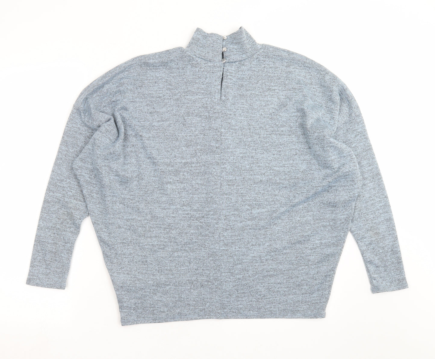 Roman Womens Blue  Knit Pullover Jumper Size M