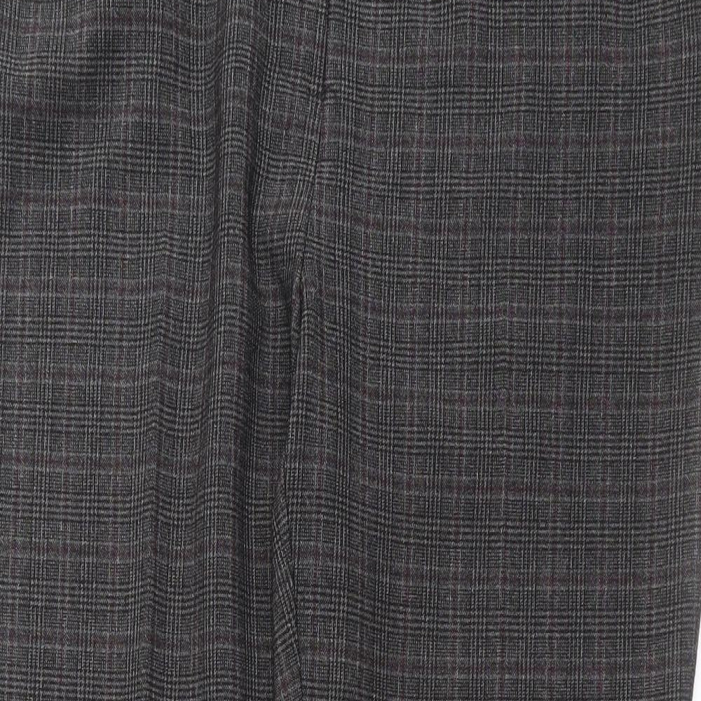 TU Womens Grey Check  Trousers  Size 14 L29 in