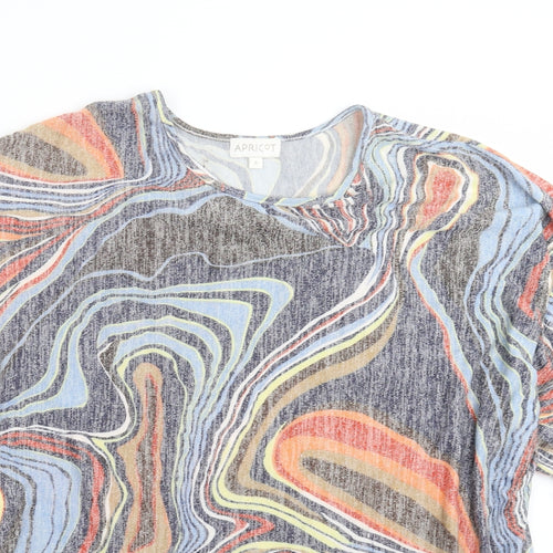 Apricot Womens Multicoloured Geometric Knit Pullover Jumper Size S