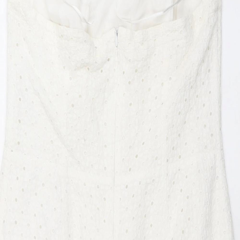 Marks and Spencer Womens White Floral  Shift  Size 14