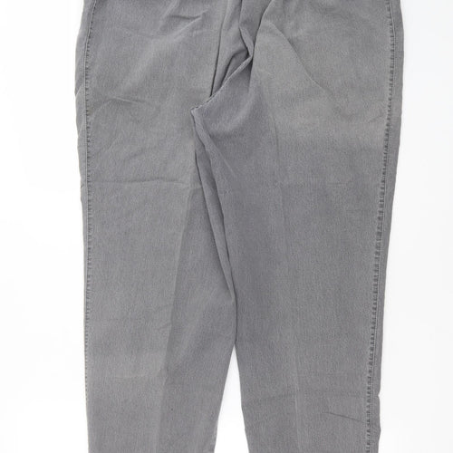New Fashion Womens Grey  Denim Straight Jeans Size 24 L27 in - jogger waist