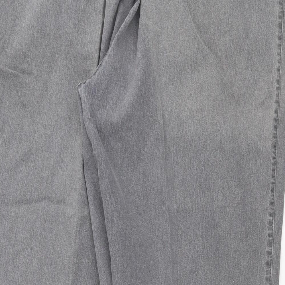 New Fashion Womens Grey  Denim Straight Jeans Size 24 L27 in - jogger waist