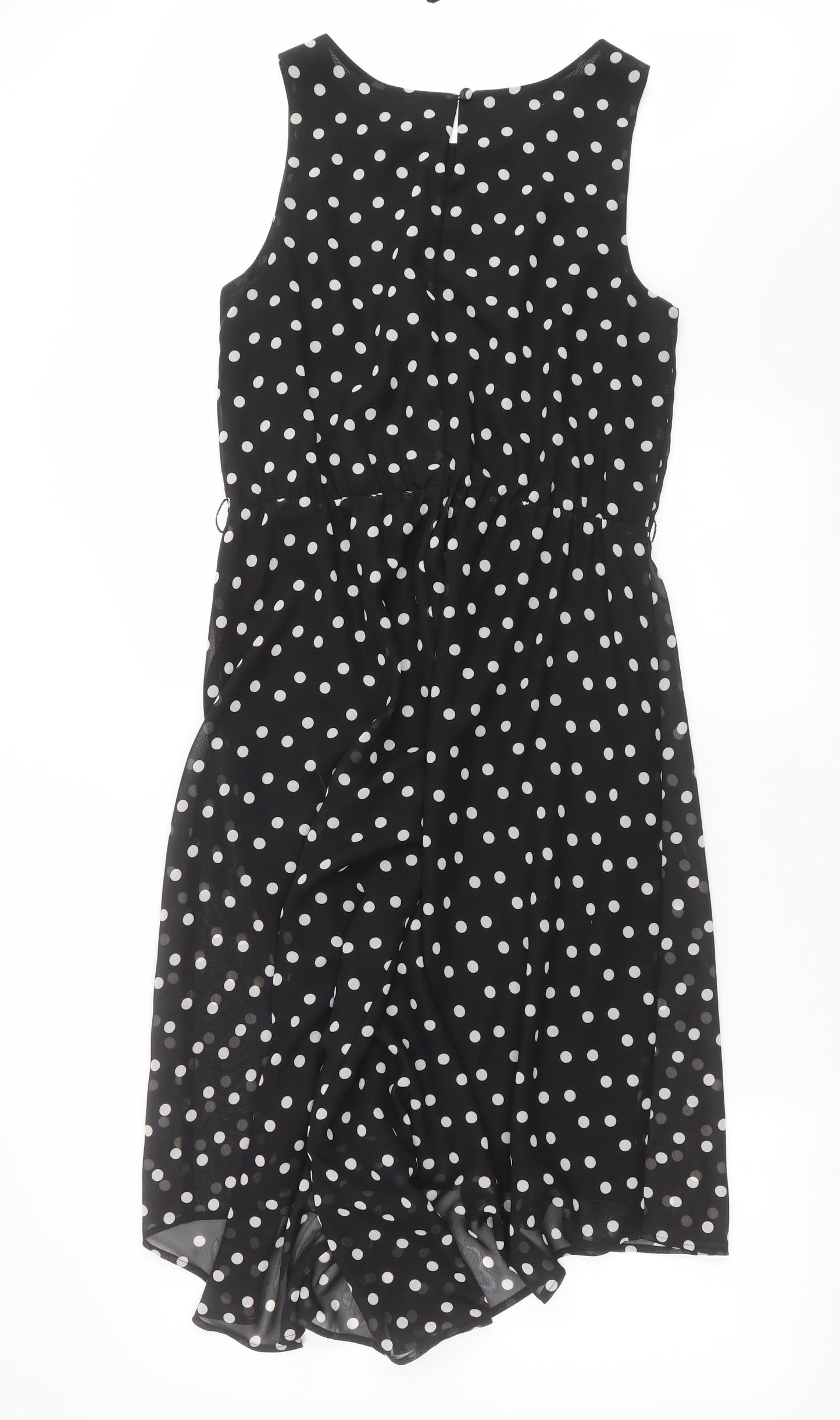 Papaya Womens Black Polka Dot  Fit & Flare  Size 12