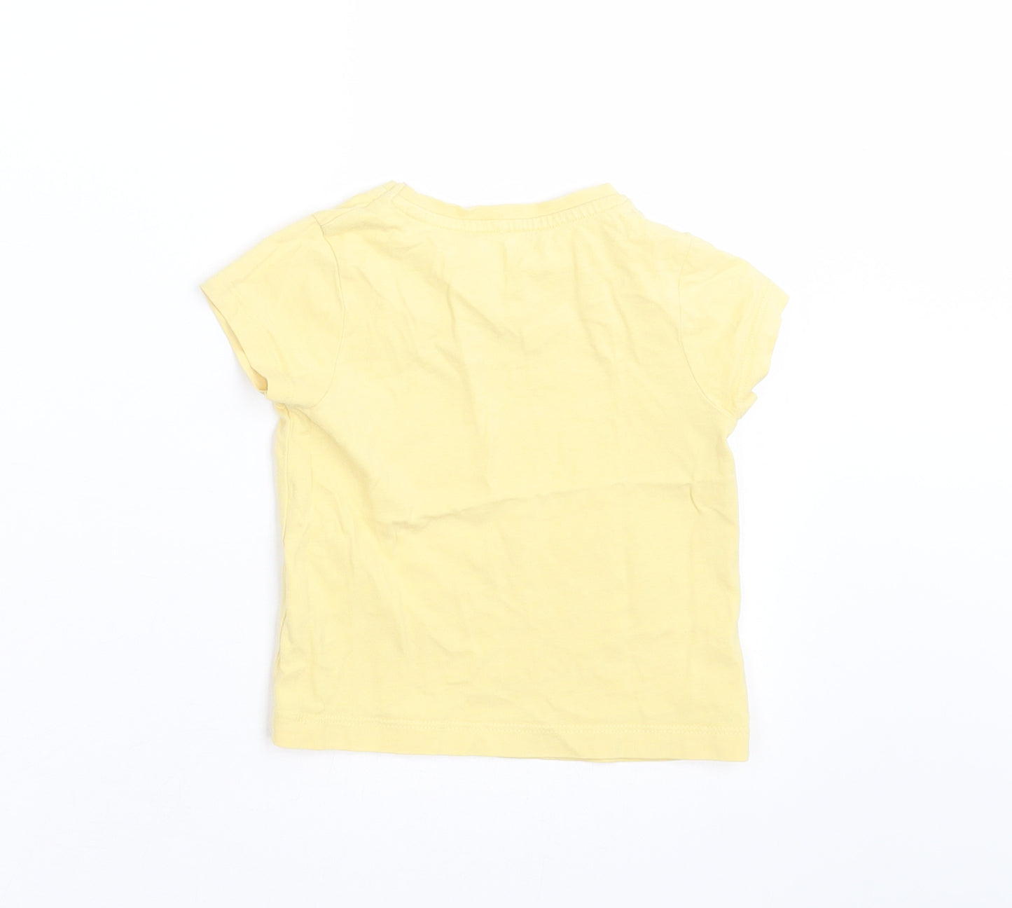 George Baby Yellow   Basic T-Shirt Size 12-18 Months  - cute and a little bit wild