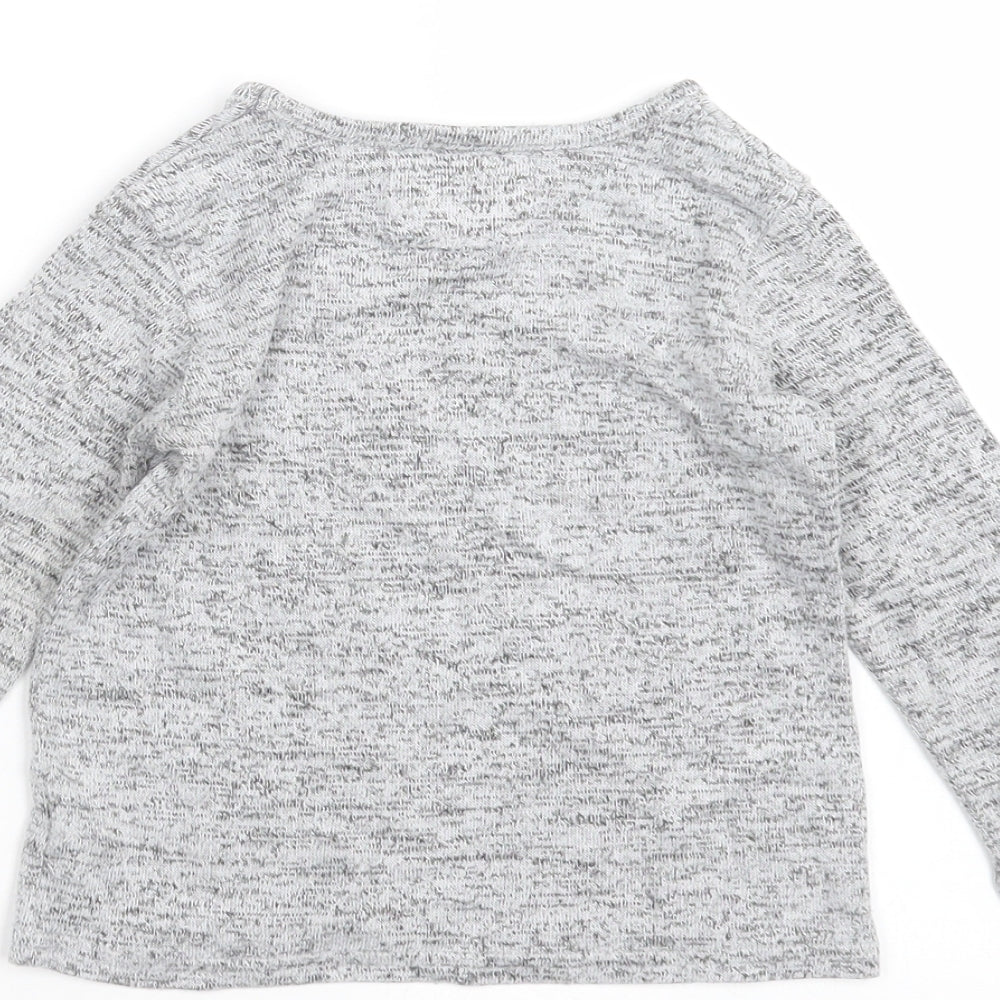 Primark Girls Grey  Knit Pullover Jumper Size 18-24 Months  - unicorn