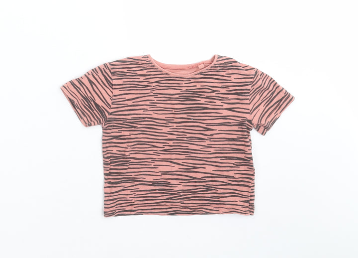 NEXT Girls Pink Geometric Basic T-Shirt Size 12-18 Months
