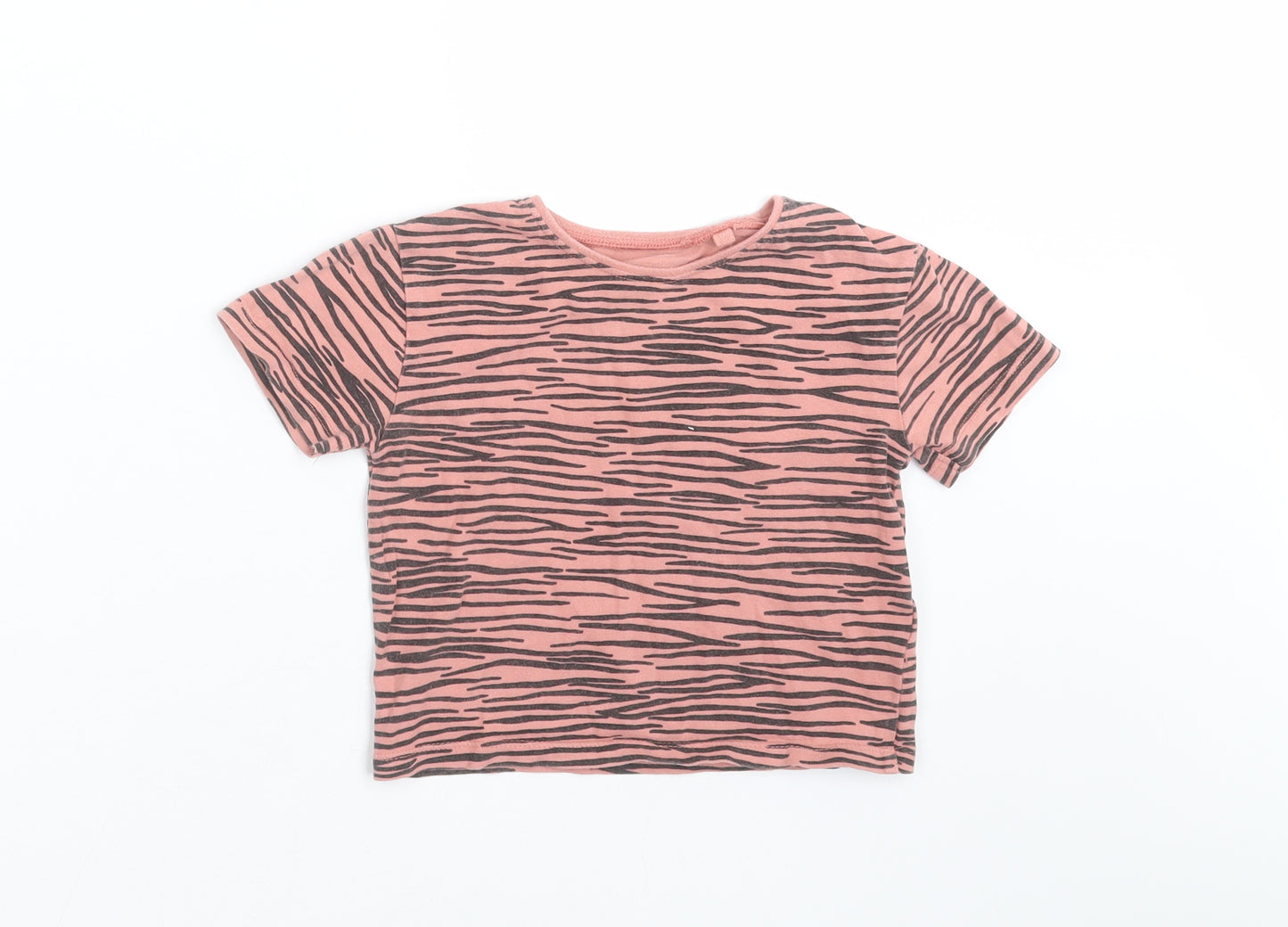 NEXT Girls Pink Geometric  Basic T-Shirt Size 12-18 Months