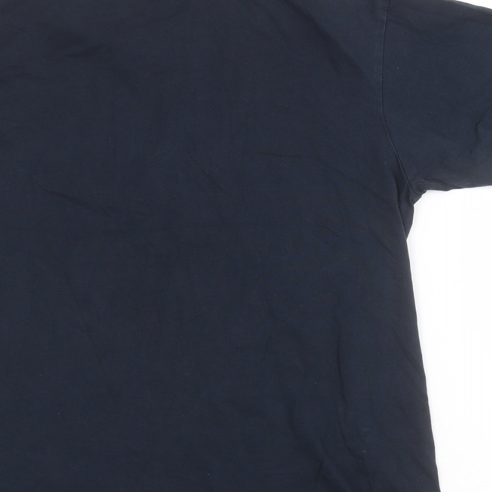 Uneek Mens Blue    T-Shirt Size M  - new look