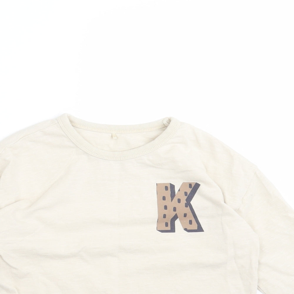 George Girls Beige   Basic T-Shirt Size 3-4 Years  - K