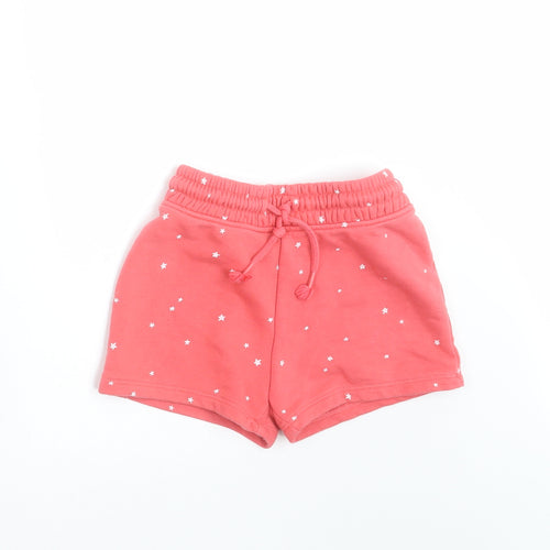 NEXT Girls Pink Geometric  Sweat Shorts Size 5 Years - Star Pattern