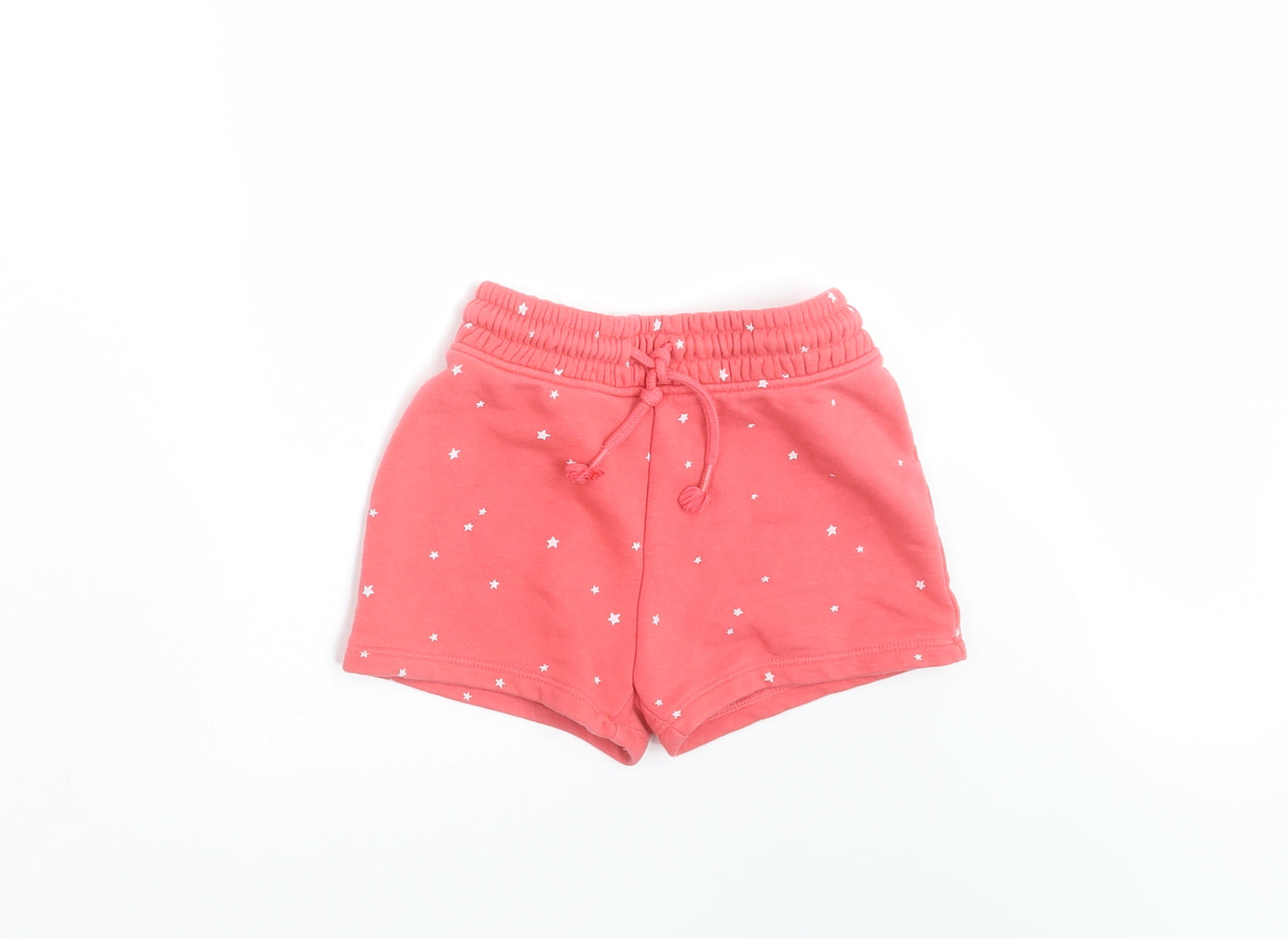 NEXT Girls Pink Geometric  Sweat Shorts Size 5 Years - Star Pattern