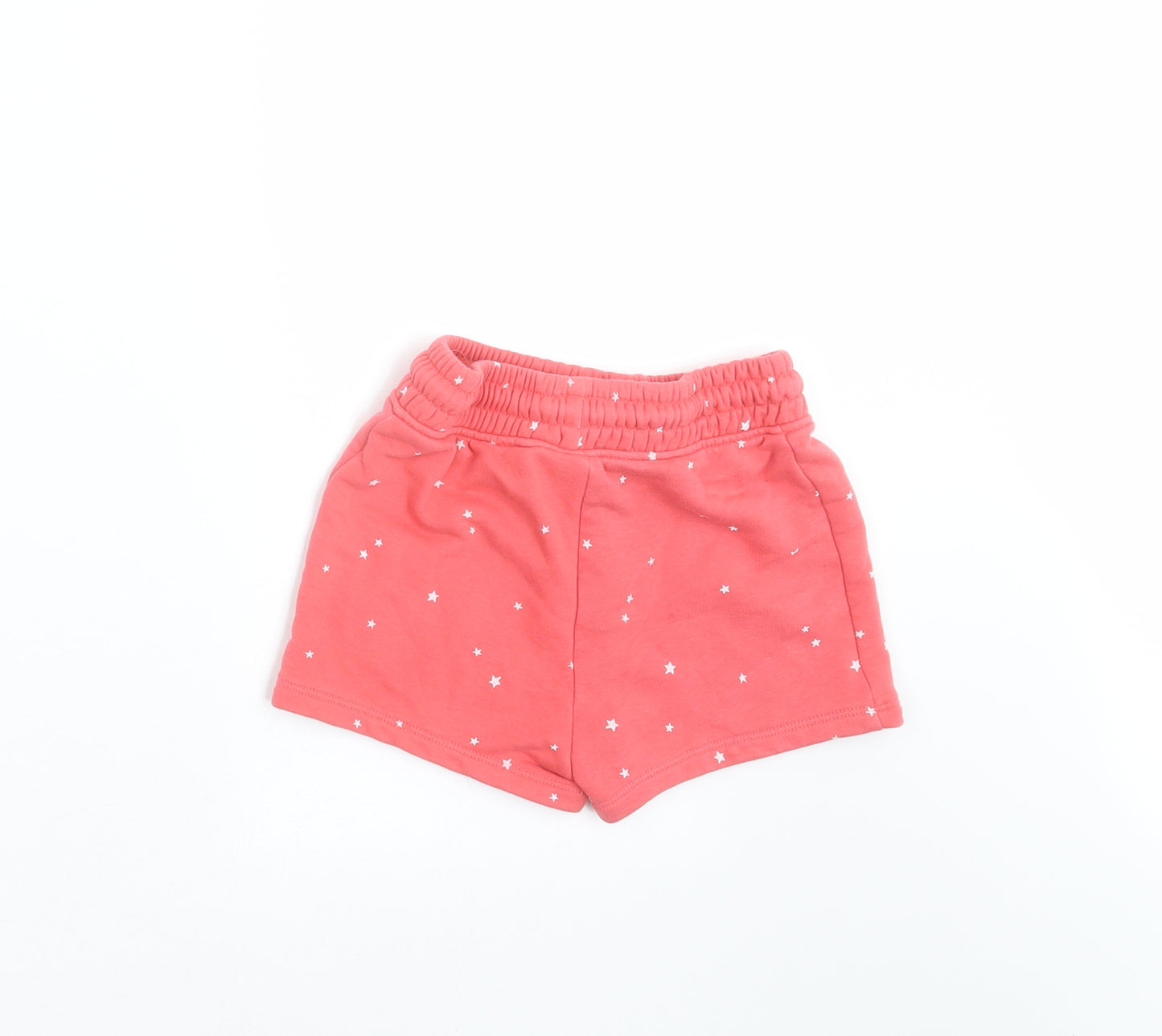 NEXT Girls Pink Geometric  Sweat Shorts Size 5 Years - Star Pattern