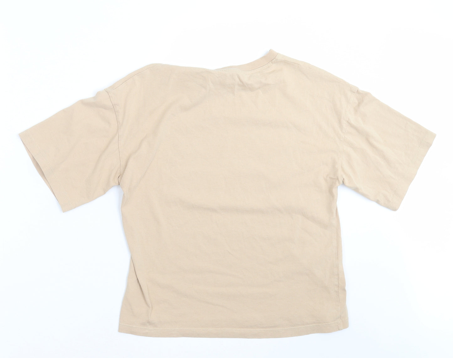 Candy Couture Womens Beige   Basic T-Shirt Size 10  - lips