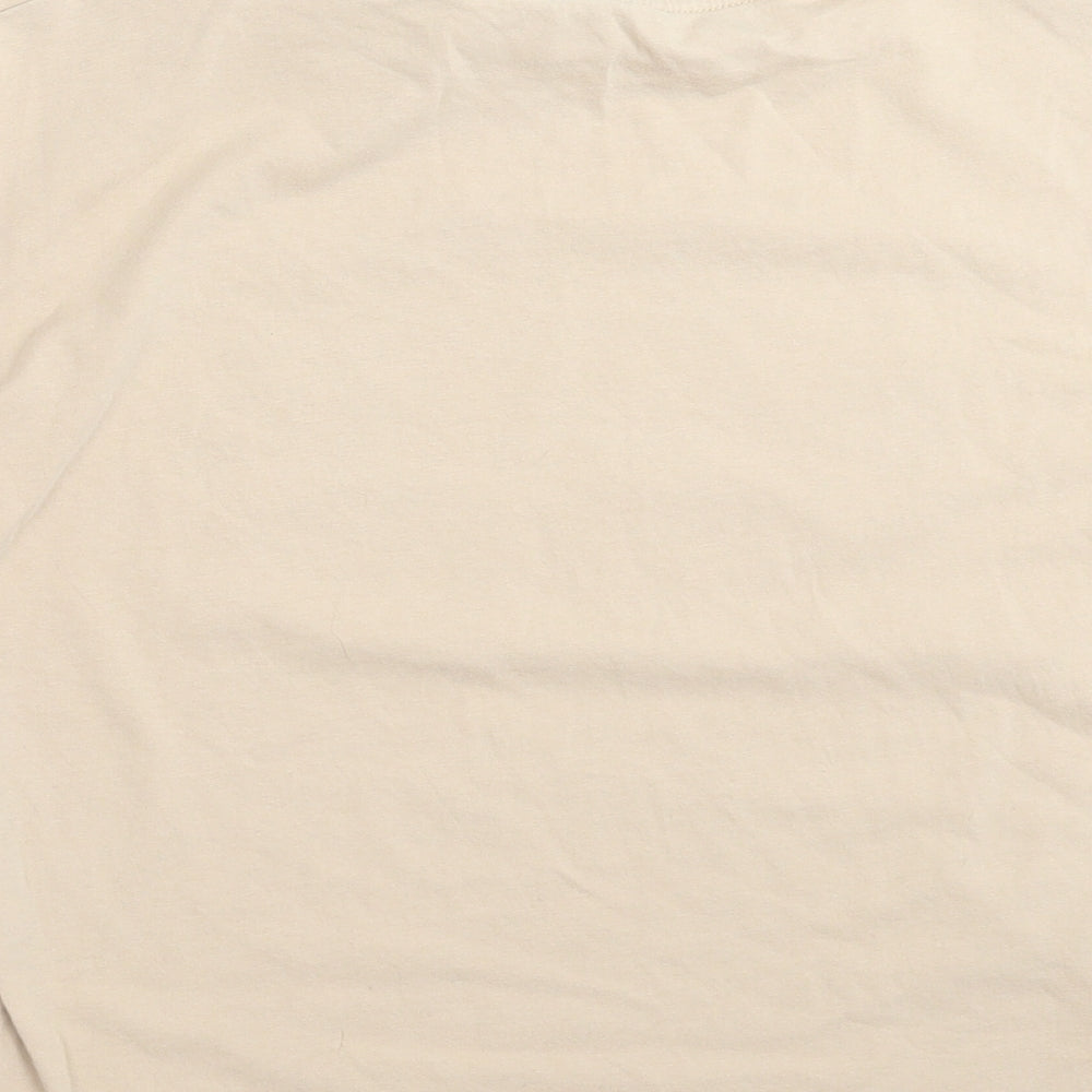 Candy Couture Womens Beige   Basic T-Shirt Size 10  - lips