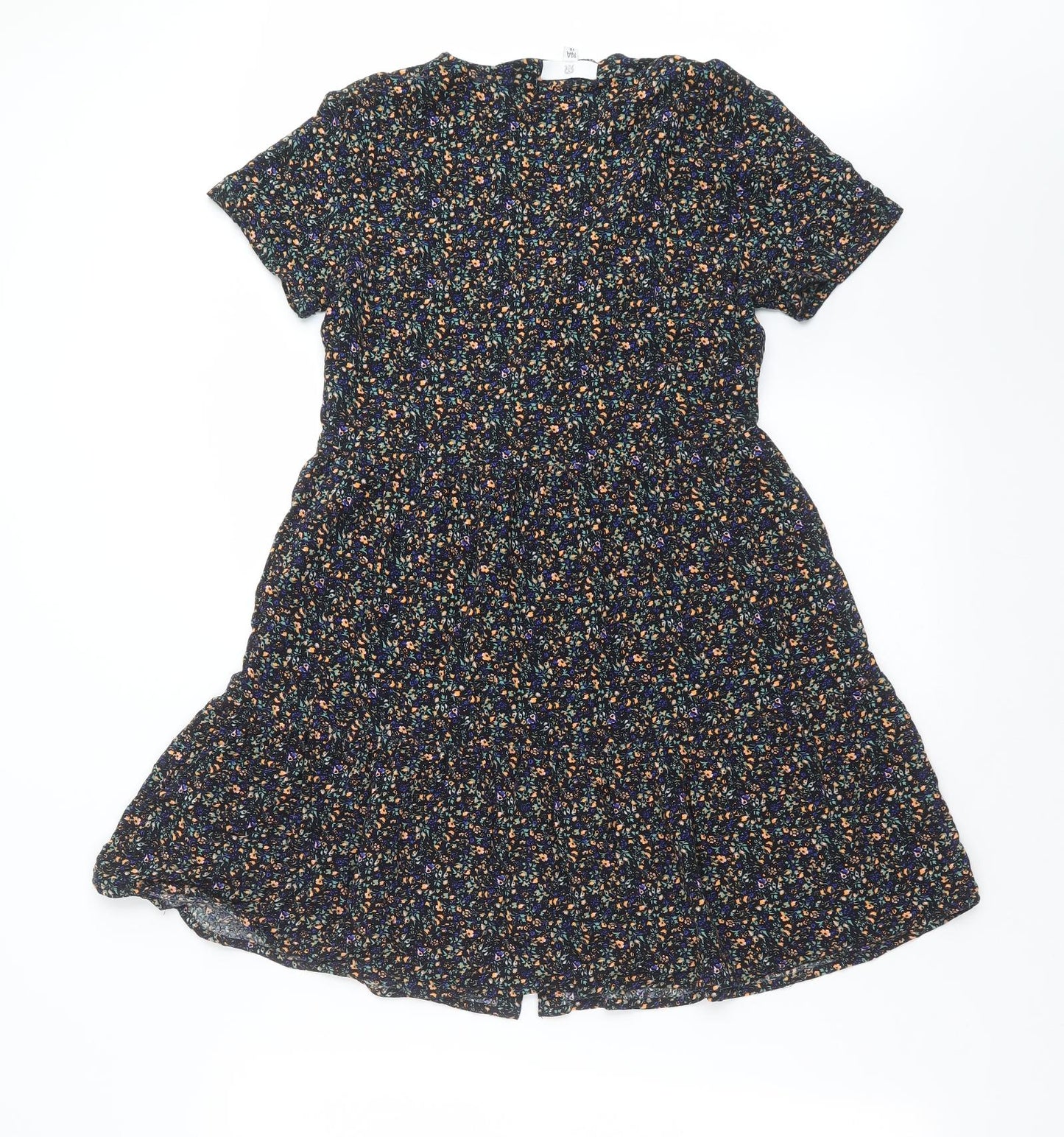 La Redoute Girls Black Floral  Fit & Flare  Size 14 Years