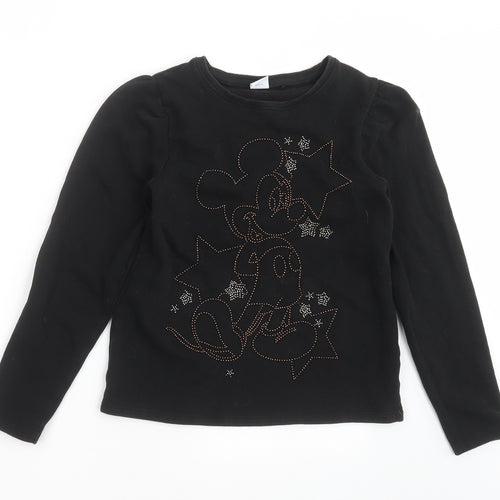 NEXT Girls Black   Pullover Sweatshirt Size 13 Years  - mickey mouse