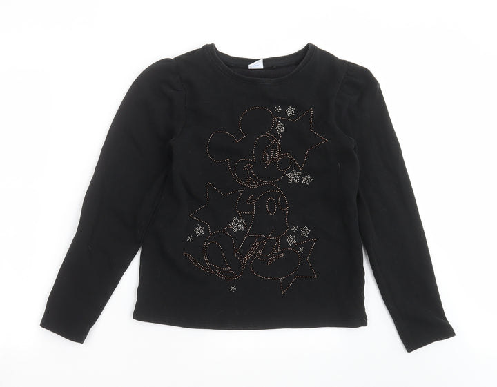 NEXT Girls Black   Pullover Sweatshirt Size 13 Years  - mickey mouse