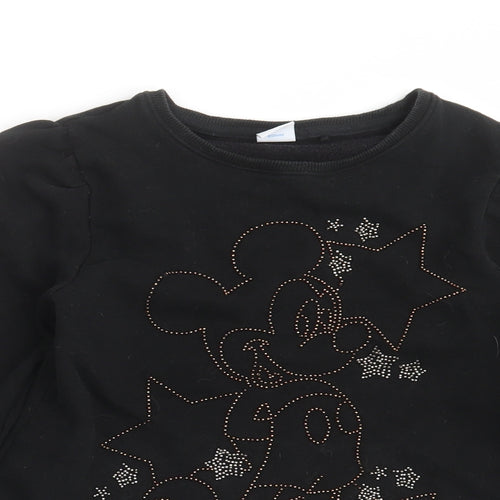 NEXT Girls Black   Pullover Sweatshirt Size 13 Years  - mickey mouse