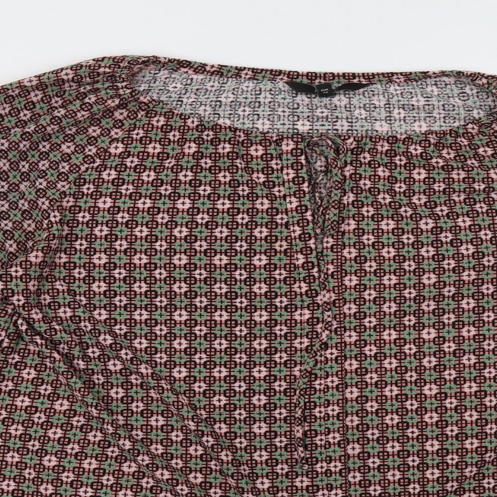 NEXT Womens Pink Geometric  Basic Blouse Size 12