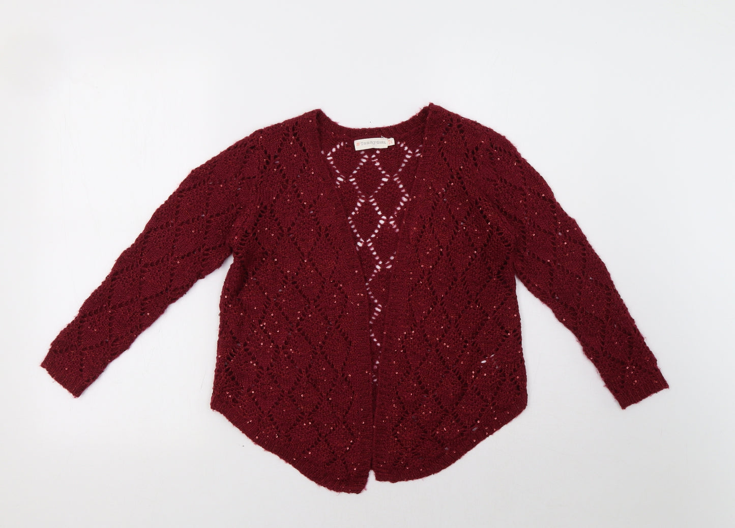 BHS Girls Purple   Cardigan Jumper Size 9-10 Years