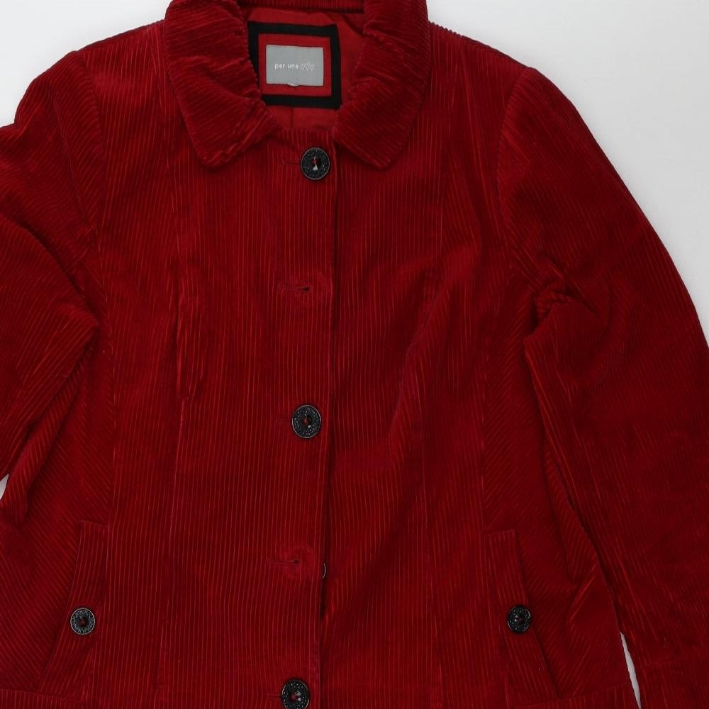 Marks and Spencer Womens Red   Overcoat Coat Size 20