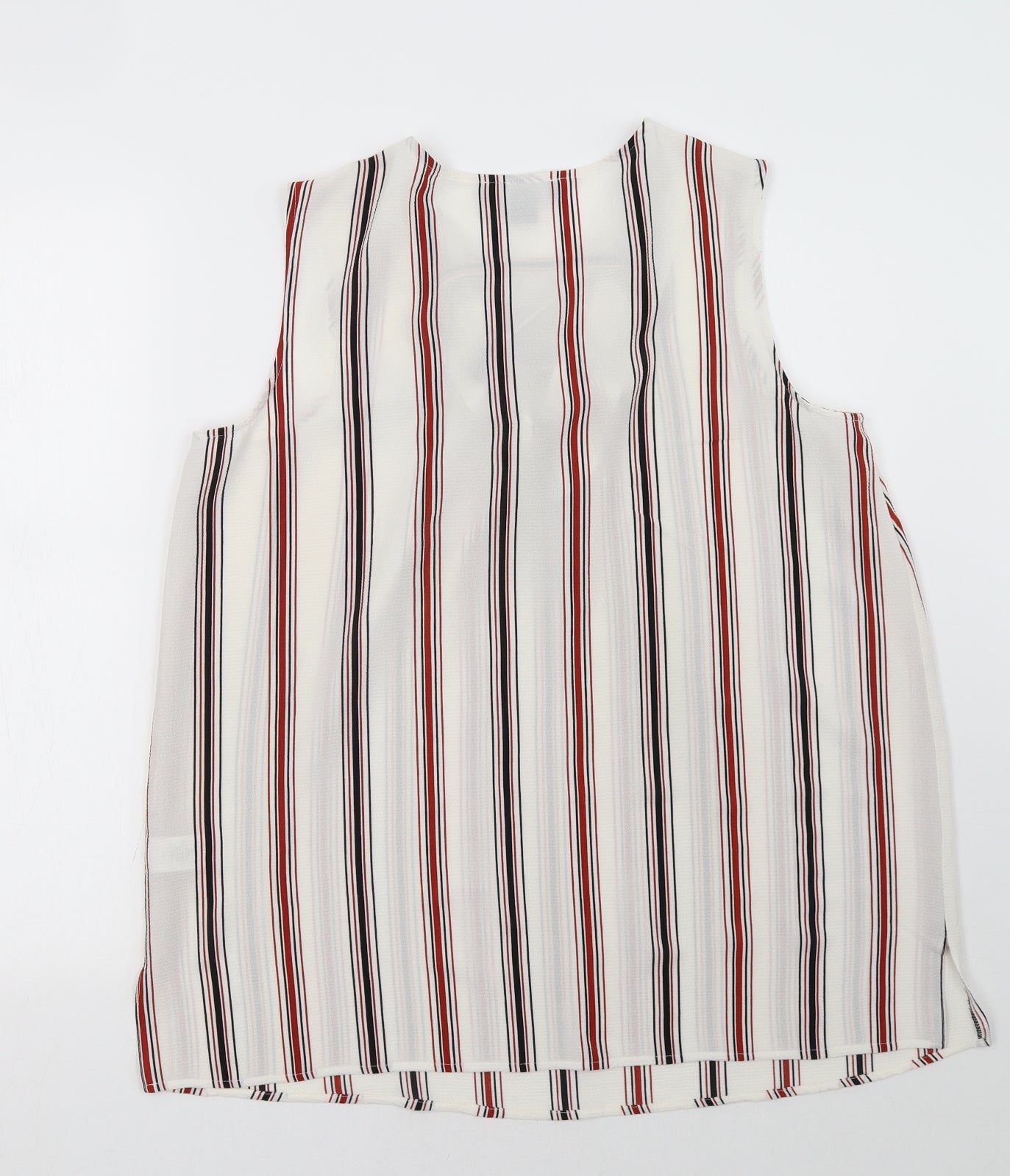 Primark Womens White Striped  Basic Blouse Size 18