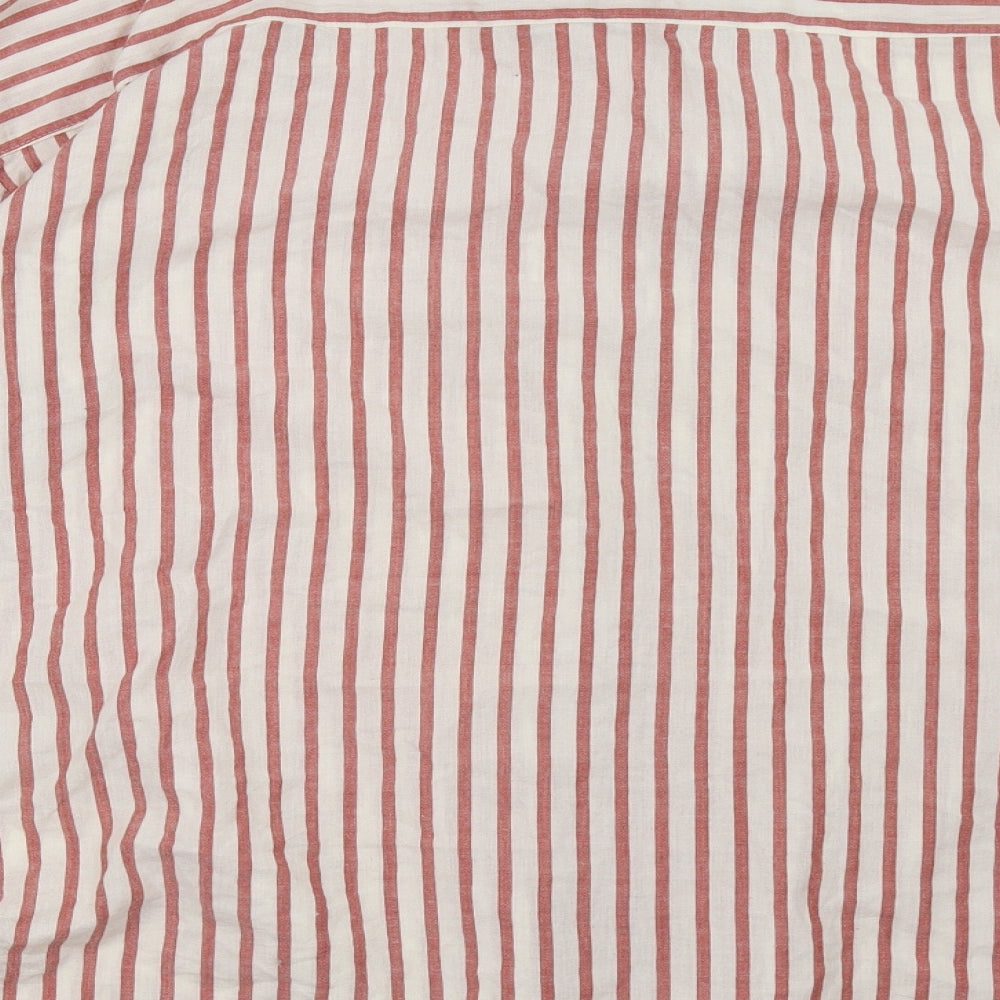 ASOS Womens Red Striped  Basic Button-Up Size 16