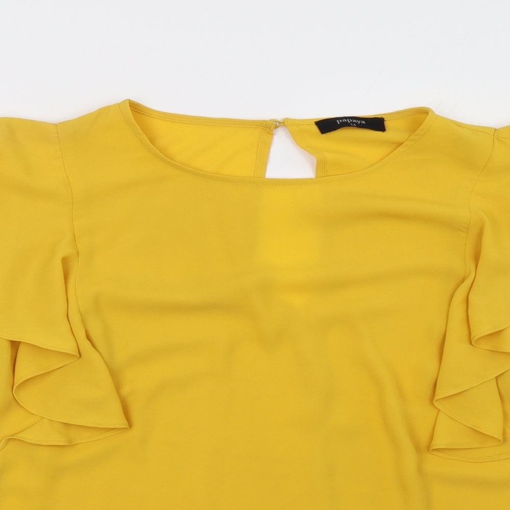 Matalan Womens Yellow   Basic Blouse Size 14