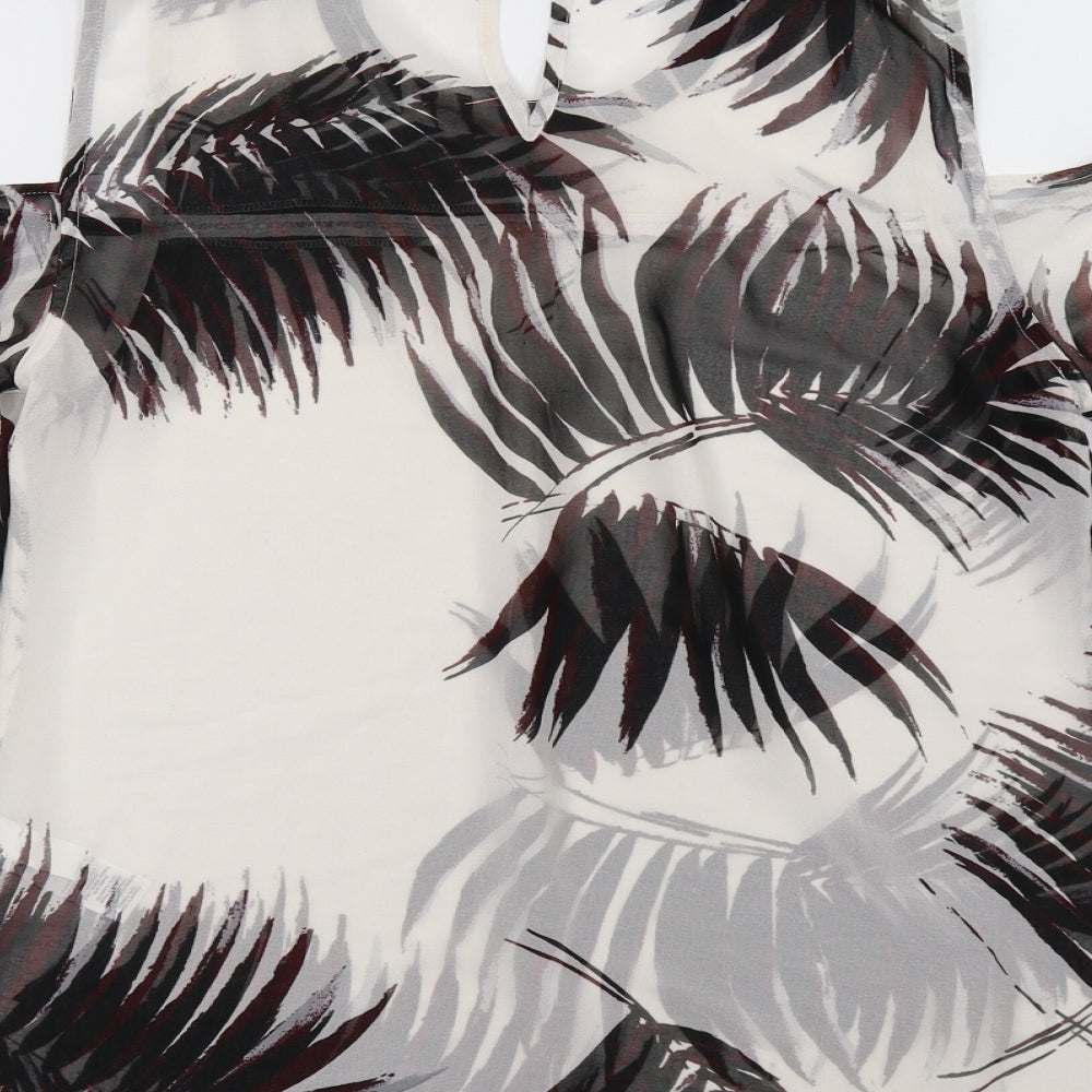 NEXT Womens White  Mesh Basic Blouse Size 14