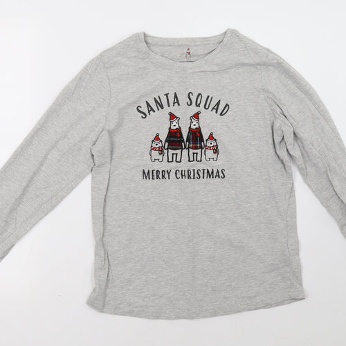 Avenue Womens Grey    Pyjama Top Size S  - christmas