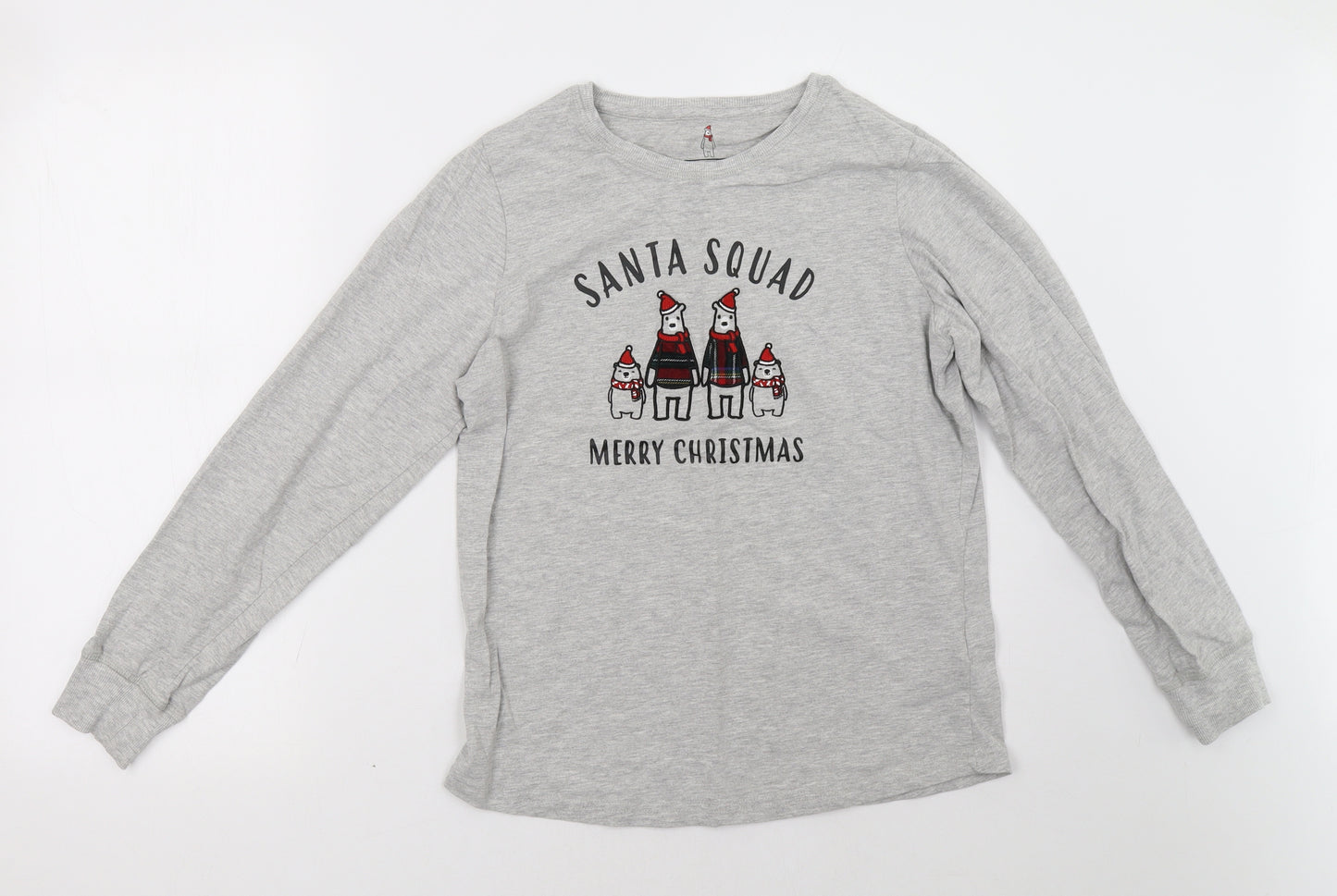 Avenue Womens Grey    Pyjama Top Size S  - christmas