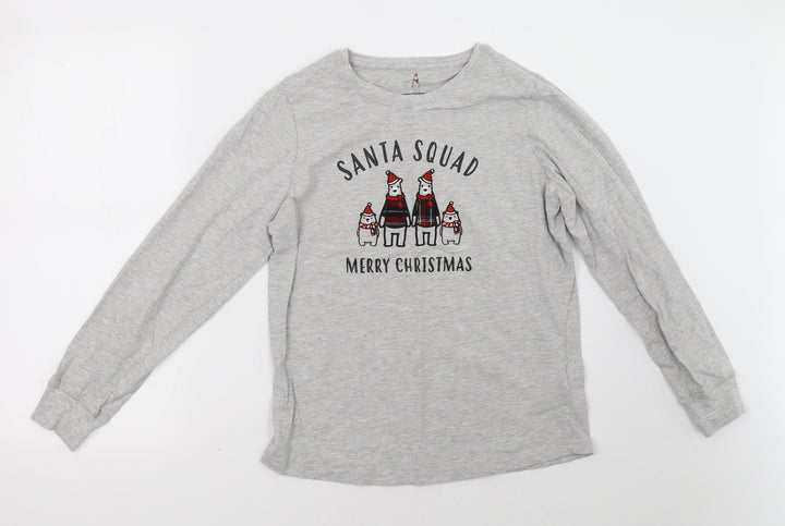 Avenue Womens Grey    Pyjama Top Size S  - christmas
