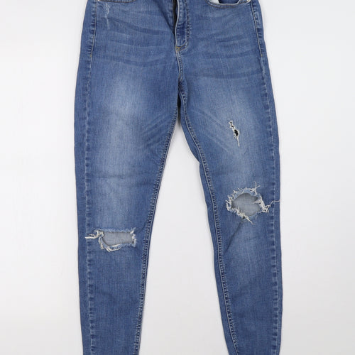 Miss Selfridge Womens Blue  Denim Skinny Jeans Size 10 L29 in