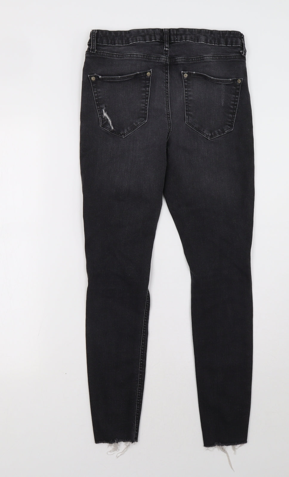 Miss Selfridge Womens Black  Denim Skinny Jeans Size 12 L30 in