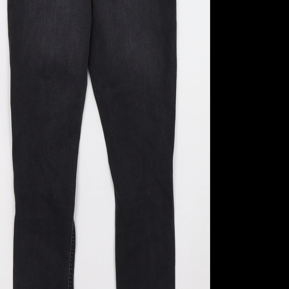 Miss Selfridge Womens Black  Denim Skinny Jeans Size 12 L30 in