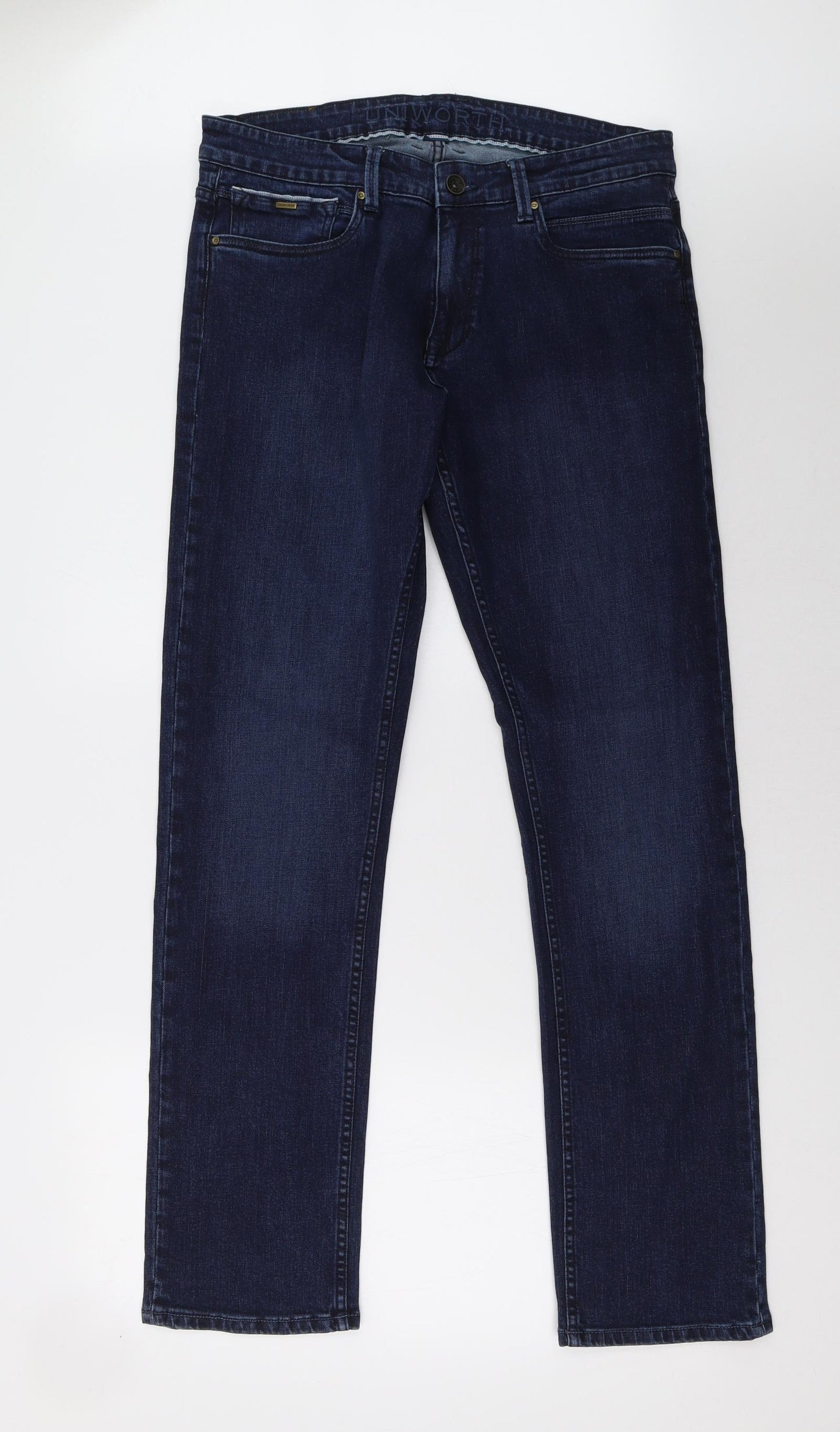 uniworth Mens Blue   Straight Jeans Size 36 L32 in