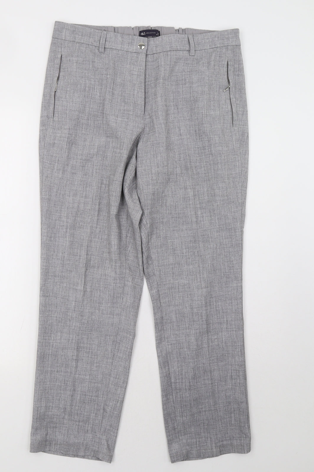Marks and Spencer Womens Grey   Trousers  Size 14 L30 in