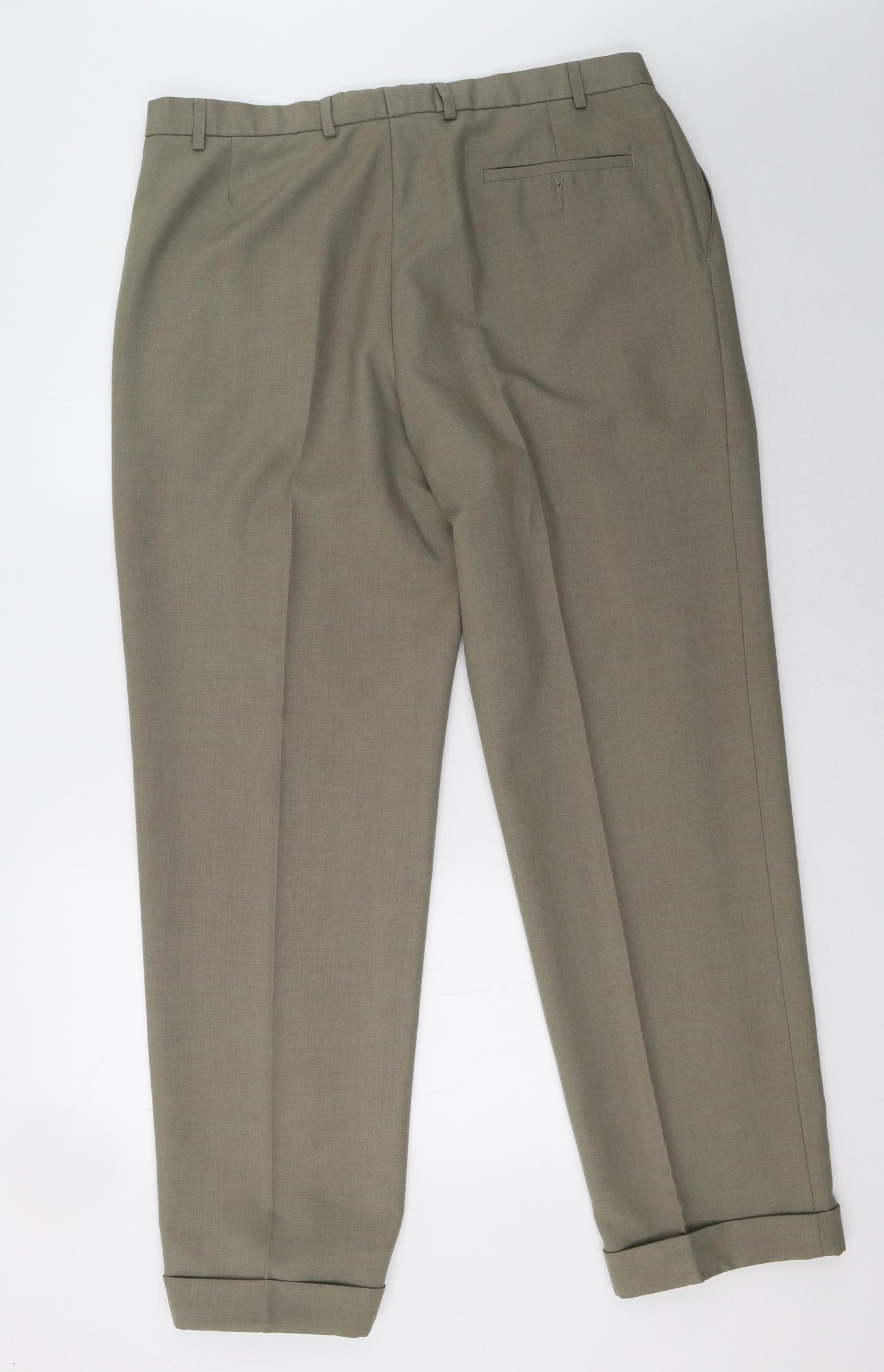 Marks and Spencer Mens Green   Trousers  Size 38 L33 in