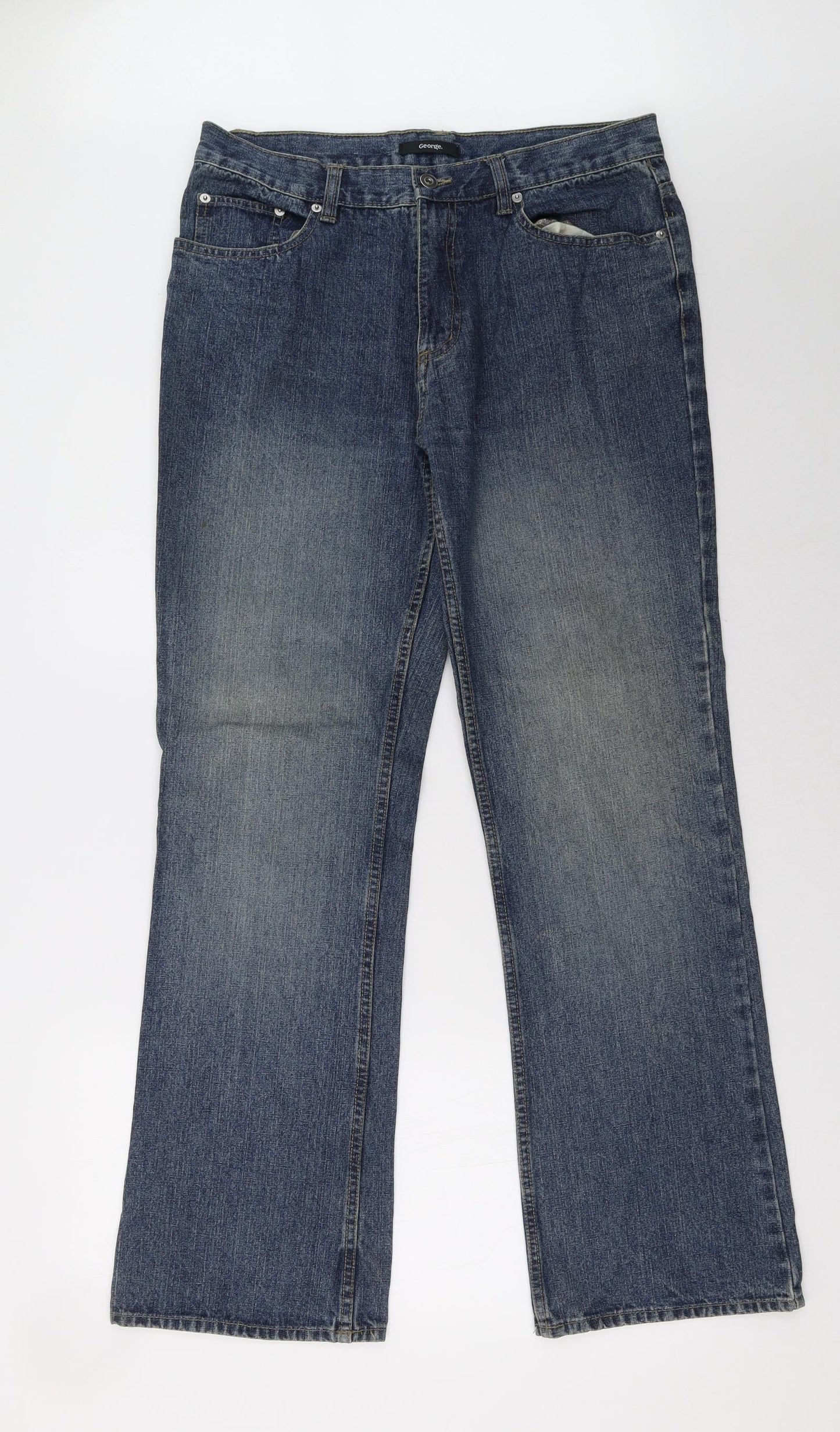 George Mens Blue   Straight Jeans Size 34 L31 in