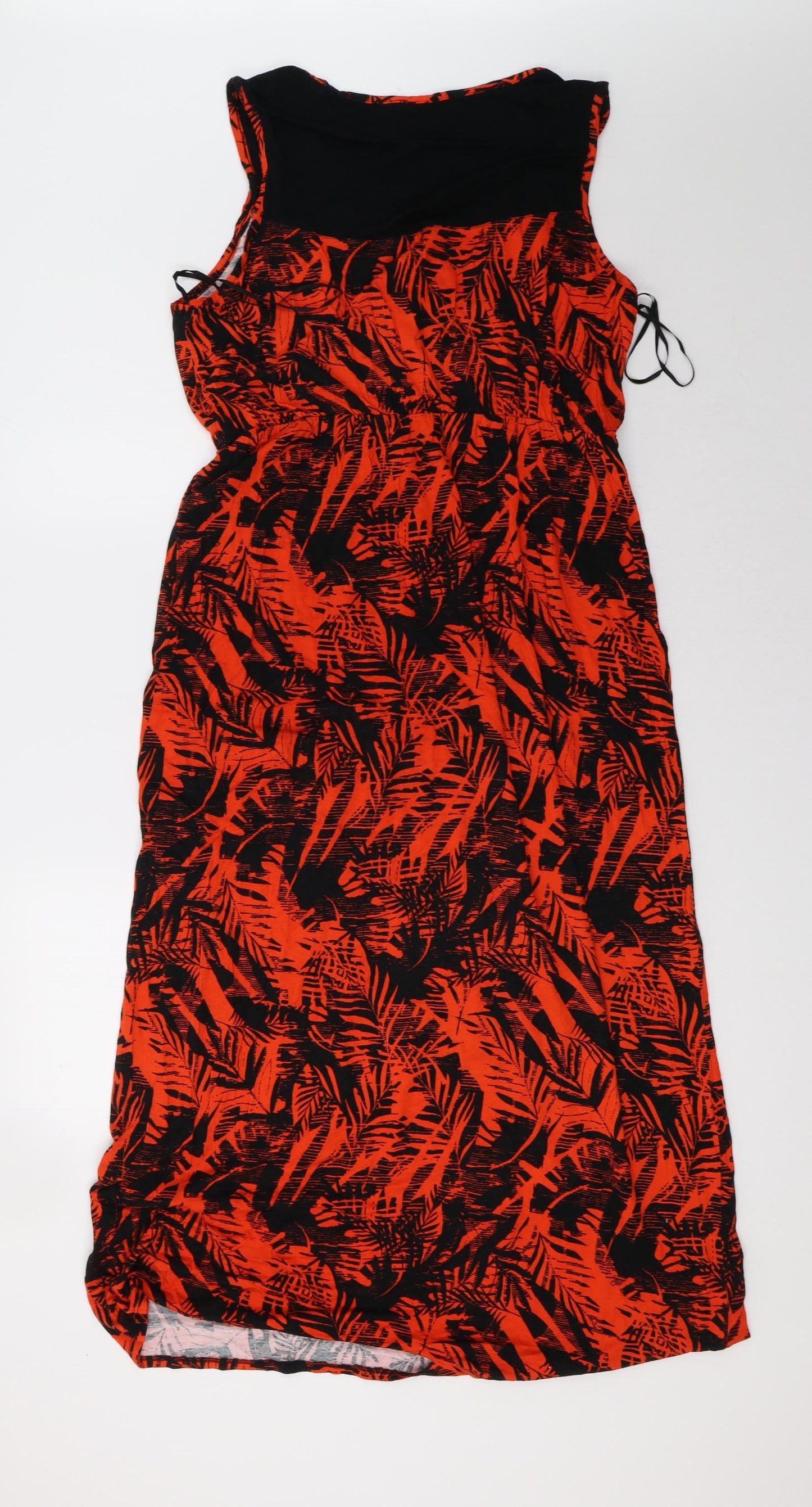 George Womens Orange Geometric  A-Line  Size 16